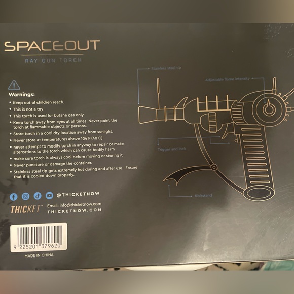 Spaceout Ray Gun Torch - Black - Picture 7 of 7
